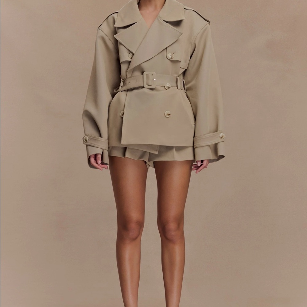 Meshki Alden Cream Trench Coat